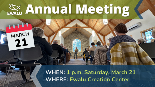 Attendees sitting at a previous Annual Meeting in the Creation Center.