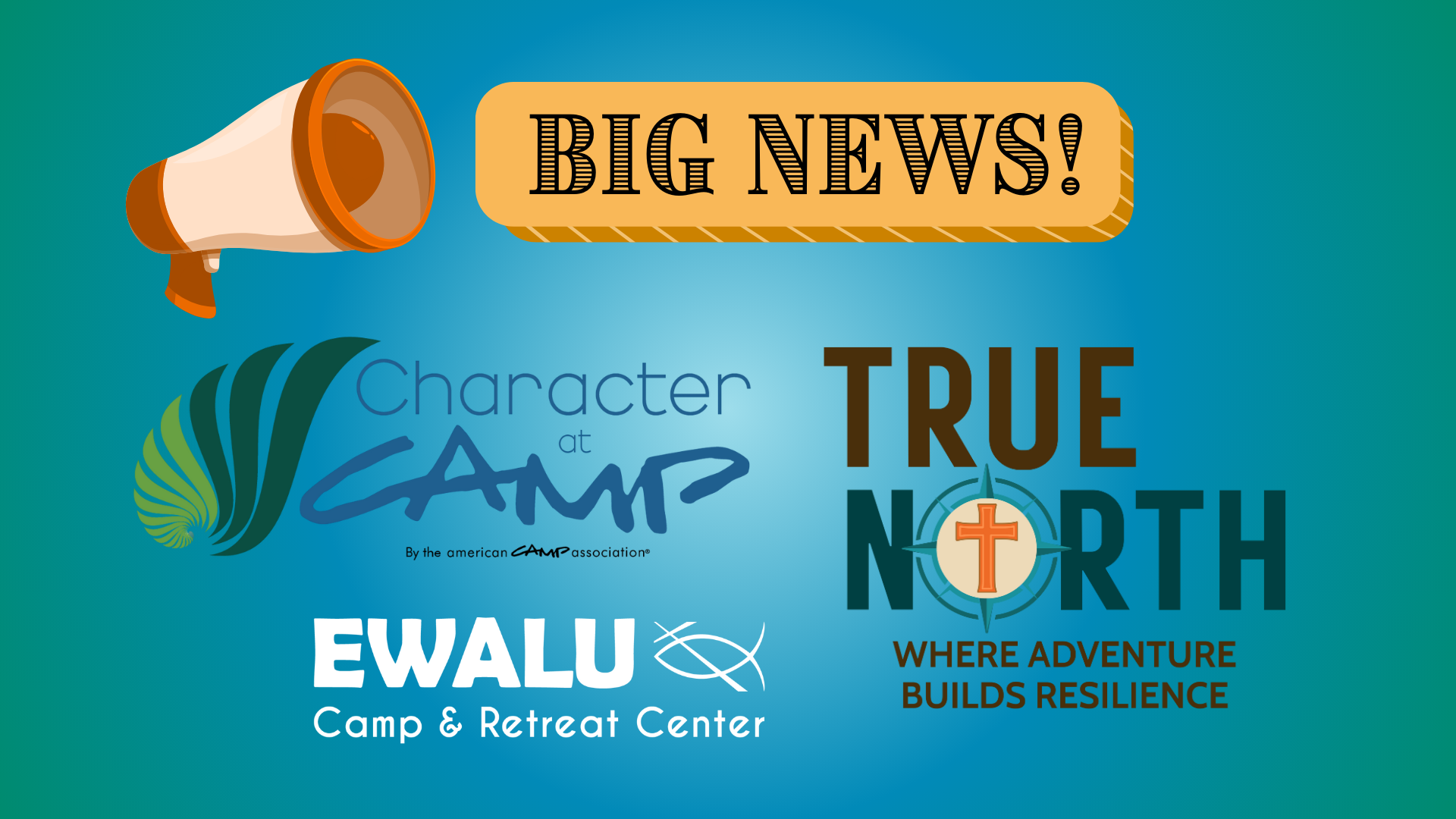 Website featured image – ACA grant (1) Big news for Ewalu: True North logo and Character at Camp logo